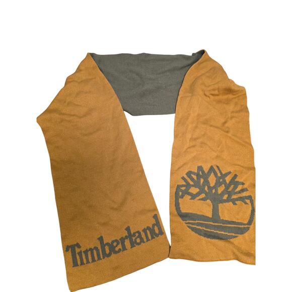 Timberland Scarf 57" Brown & Green Wool Blend Winter Fall StreetWear CozyCore - Picture 1 of 2